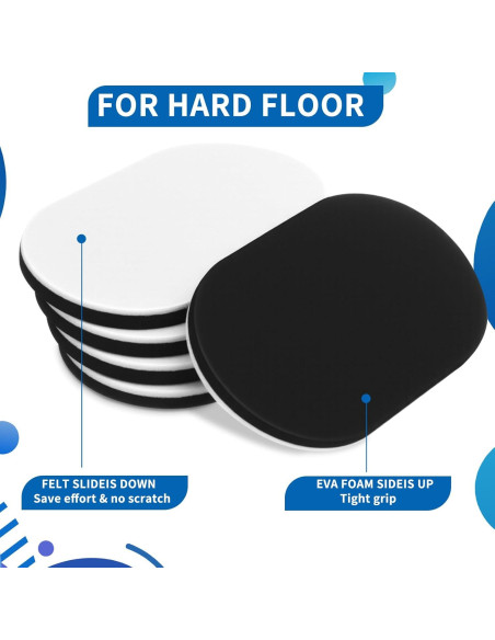 Deslizadores de Muebles Geelin 20 Pcs Fieltro 8.89x15.24 cm