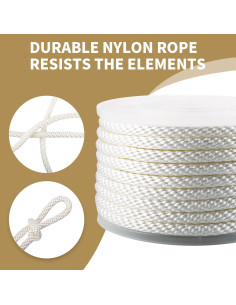 Cuerda de Nylon Trenzada LUOPUTUO 1/2" 30m Alta Resistencia 2