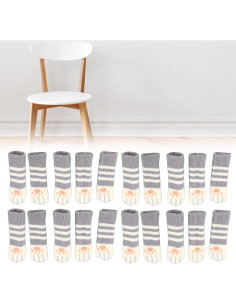 Cubiertas para patas de muebles Pissente - 20 unidades gris oscuro 2