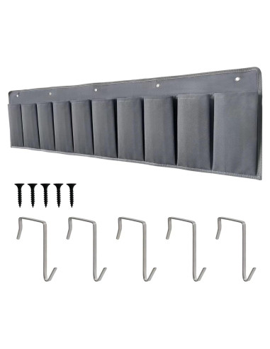Organizador de Zapatos Colgante RVZONE 10 Bolsillos Gris