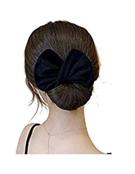 Juego de 2 Clips Mágicos de Tela Negra para Chignon GANPUB