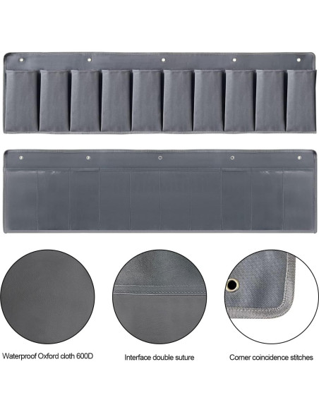 Organizador de Zapatos Colgante RVZONE 10 Bolsillos Gris