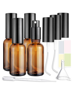 Paquete de 4 botellas de spray de vidrio ámbar 30ml Showvigor