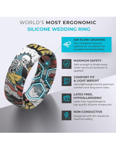Anillo de Boda de Silicona ThunderFit para Hombres 8mm 2