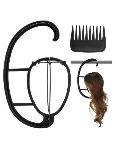Soporte de Peluca ProSuites con Peine - Set de Viaje 25.9 cm