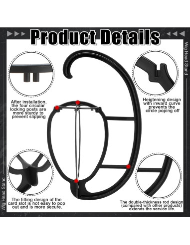 Soporte de Peluca ProSuites con Peine - Set de Viaje 25.9 cm