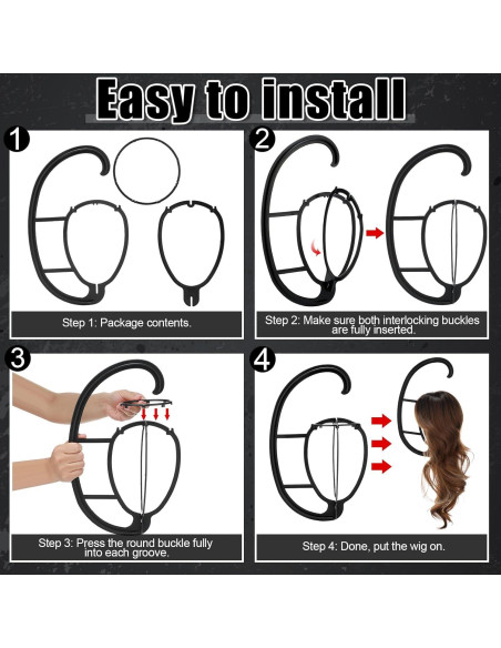 Soporte de Peluca ProSuites con Peine - Set de Viaje 25.9 cm