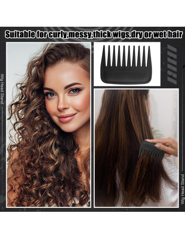 Soporte de Peluca ProSuites con Peine - Set de Viaje 25.9 cm