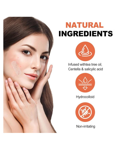 Parche Hidrocoloide para Acné Cabiuty - 68 Parches de 3 Tamaños