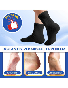 Calcetines Hidratantes de Gel Pnrskter - 2 Pares para Talones Secos 2