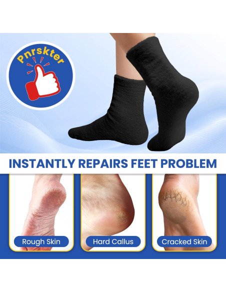 Calcetines Hidratantes de Gel Pnrskter - 2 Pares para Talones Secos