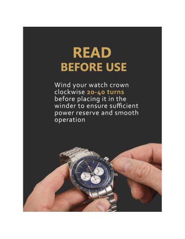 Winder de Reloj SHOWPIN Doble Automático 2 Slots USB Negro