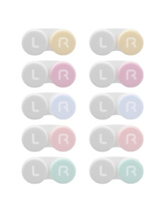Paquete de 10 cajas para lentes de contacto A-209, 5 colores