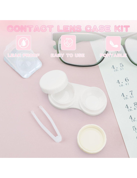 Paquete de 10 cajas para lentes de contacto A-209, 5 colores