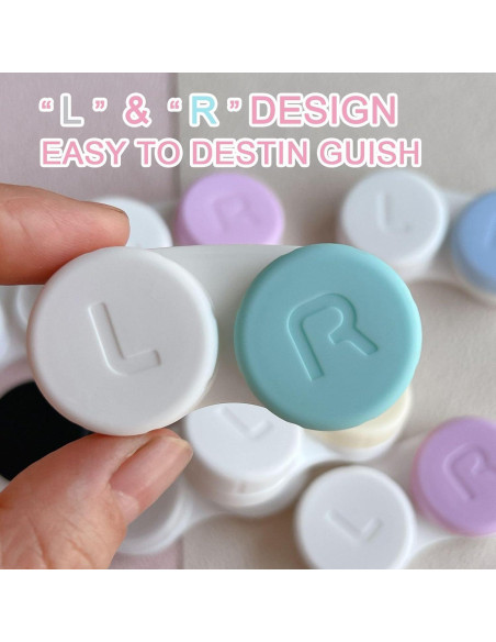 Paquete de 10 cajas para lentes de contacto A-209, 5 colores