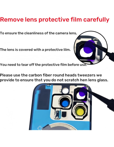 Reemplazo Cristal Trasero LNONLS para iPhone 16 Pro 6.3"