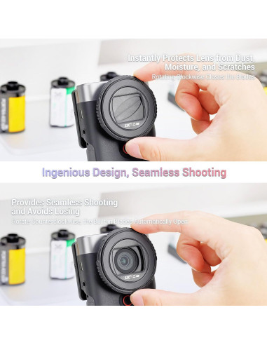 Cubierta de lente JJC para Canon PowerShot V10, a prueba de polvo y rayones