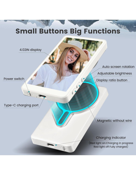 Monitor de Vlog Selfie Inalámbrico AFFLAT 4.02" HD