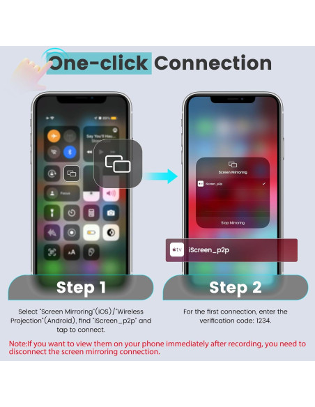 Monitor de Vlog Selfie Inalámbrico AFFLAT 4.02" HD