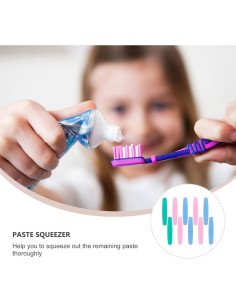 Dispensador de Pasta de Dientes Healifty 10 Piezas PVC 2