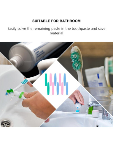 Dispensador de Pasta de Dientes Healifty 10 Piezas PVC