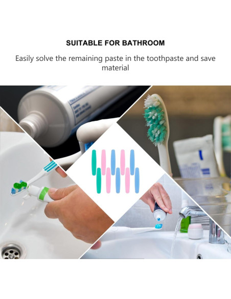 Dispensador de Pasta de Dientes Healifty 10 Piezas PVC