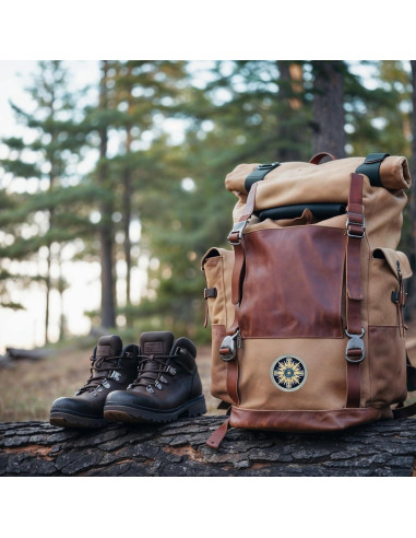 Parche de Hierro Brújula 8.89 cm - Bordado para Ropa y Mochilas