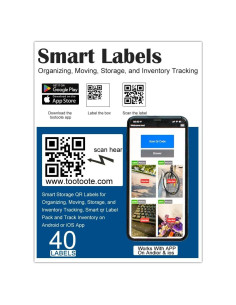 Etiquetas QR inteligentes tootoote 50 PCS para organización