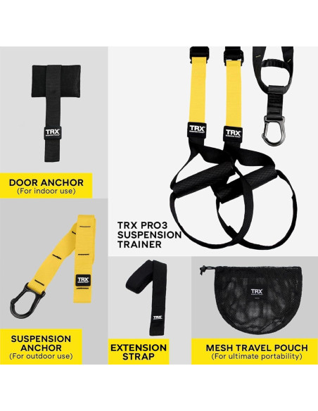 Entrenador de Suspensión TRX PRO3 - Equipo de Gimnasio en Casa