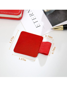 10 Soportes de Bolígrafo de Cuero Enodny Multicolor 6x4cm 2