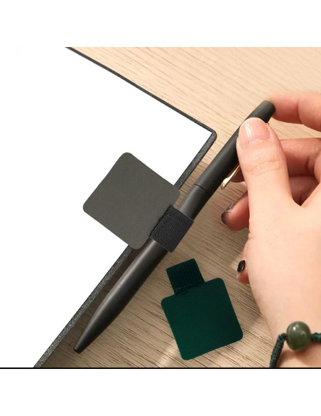 10 Soportes de Bolígrafo de Cuero Enodny Multicolor 6x4cm