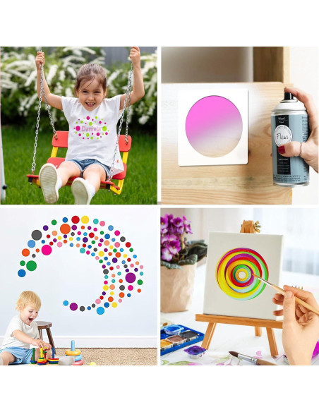 Plantilla de Círculo Grande 8 Piezas HVSWLY para Pintura