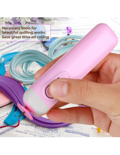 Kit de Quilling de Papel HEEPDD con Bolígrafo Automático Rosa 2