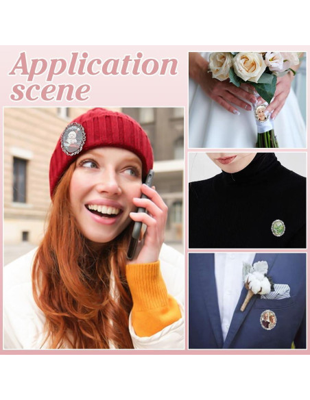 10 Sets Broche Cabochon Ovalado PH PandaHall 51x40 mm Plata