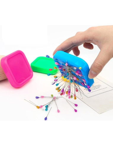 3 Almohadillas Magnéticas Cuadradas WaigN para Coser