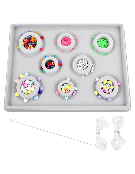 Tablero de cuentas para pulseras NOWHYX con hilos y aguja