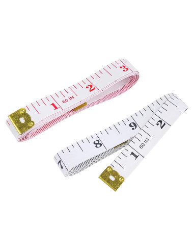 GDMINLO 2 Cintas Métricas Suaves 152.4 cm Doble Escala