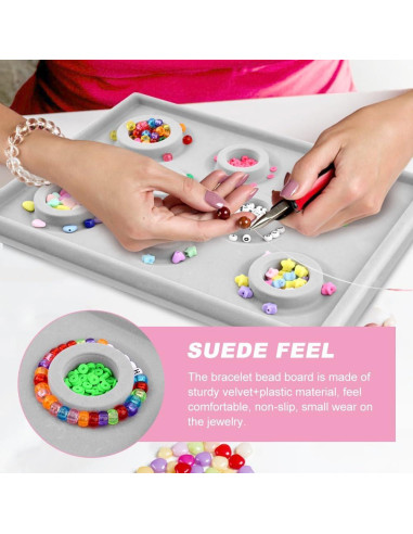 Tablero de cuentas para pulseras NOWHYX con hilos y aguja