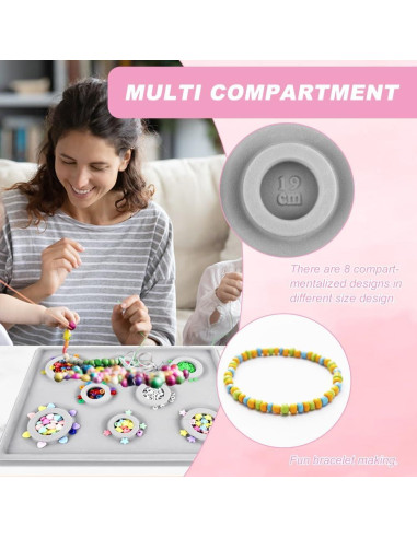 Tablero de cuentas para pulseras NOWHYX con hilos y aguja