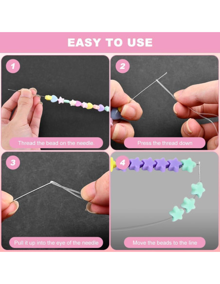 Tablero de cuentas para pulseras NOWHYX con hilos y aguja