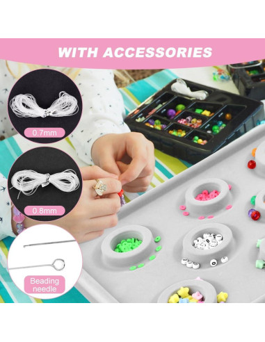 Tablero de cuentas para pulseras NOWHYX con hilos y aguja