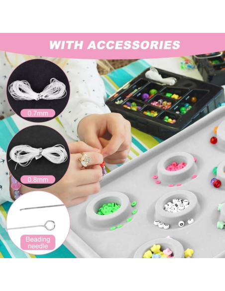 Tablero de cuentas para pulseras NOWHYX con hilos y aguja