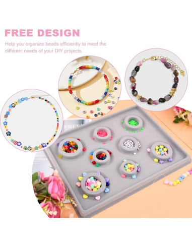 Tablero de cuentas para pulseras NOWHYX con hilos y aguja