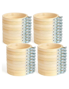 Caydo 36 Aros de Bordado 8 cm Redondos para Manualidades