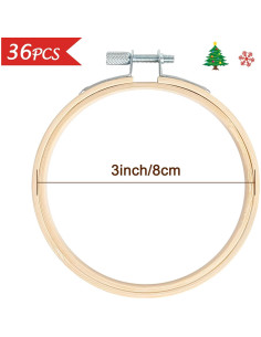 Caydo 36 Aros de Bordado 8 cm Redondos para Manualidades 2