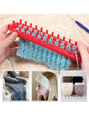 Juego de Telar de Tejer VGOODALL 18PCS con Ovillos de Hilo