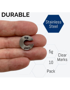 Masa de Repuesto 5g Eisco Labs Acero Inoxidable Ranurada 2