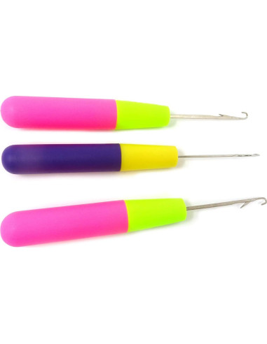 Agujas de Ganchillo Honbay 6 Piezas 16cm Rosa y Púrpura