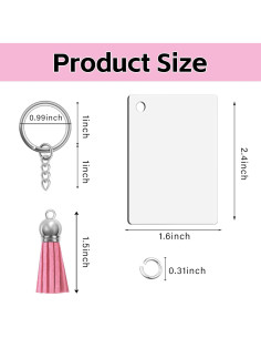 120 Piezas Plantillas de Llavero de Sublimación Metal DIY 2