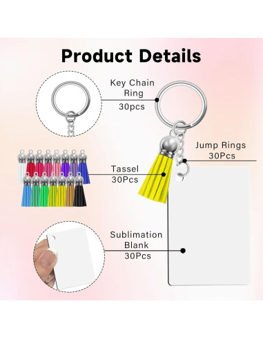 120 Piezas Plantillas de Llavero de Sublimación Metal DIY